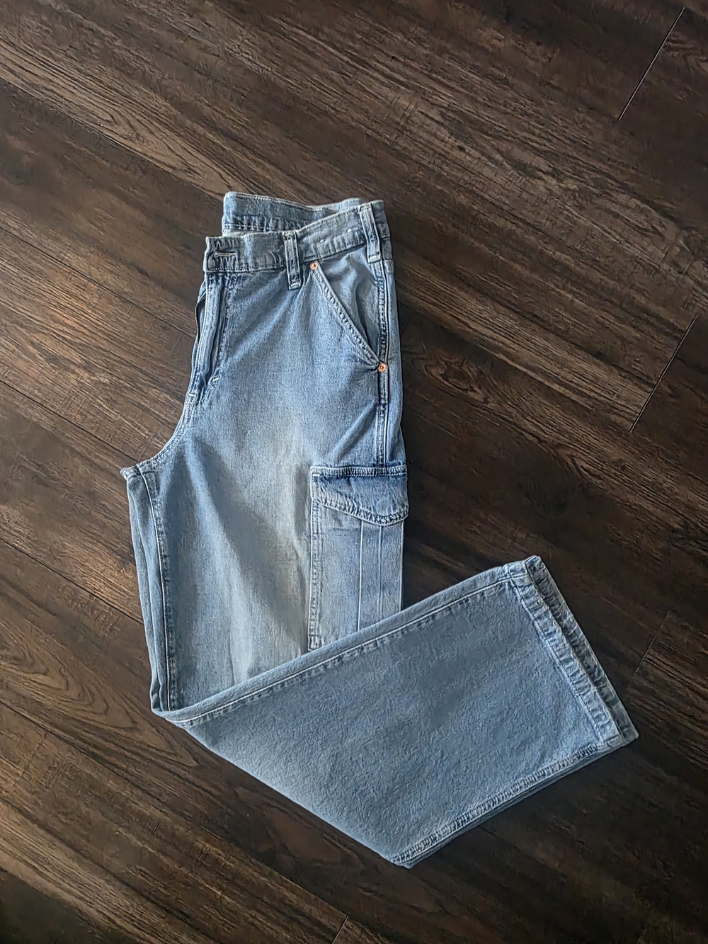 GAP Light Blue Denim Cargo Jeans
